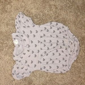 Kate Quinn Short Sleeve Peter Pan Bubble - Lavender Hearts